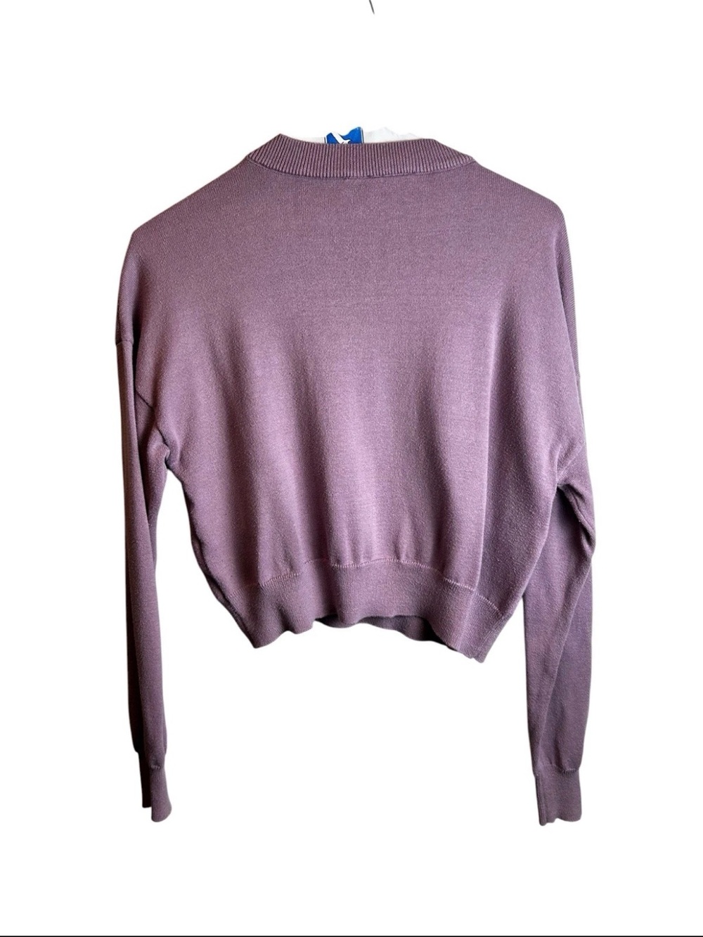 Aeropostale Peanuts Snoopy Woodstock Purple Cropped Knit Sweater Size S - Picture 3 of 4
